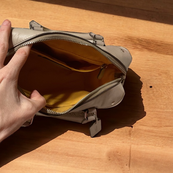 COACH HERITAGE STRIPE DOME SATCHEL HANDBAG w/ HANDLES - Picture 3 of 6